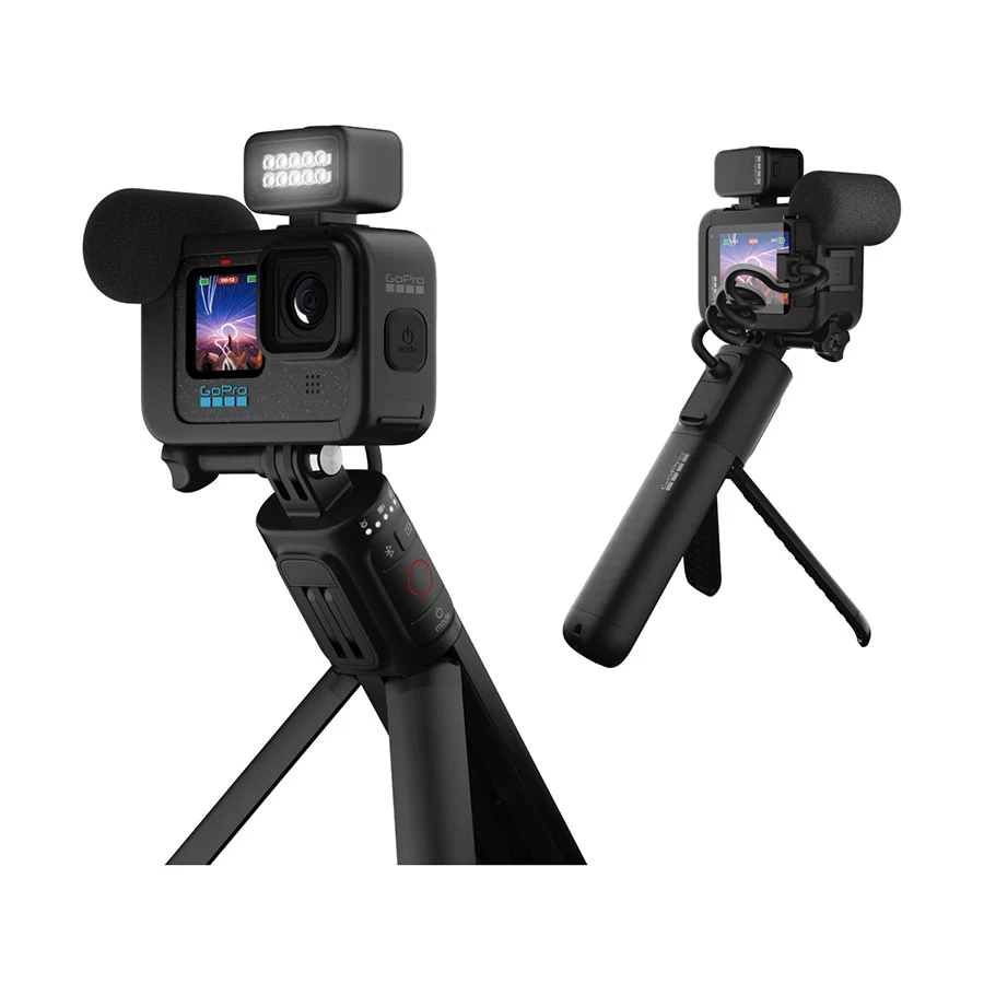 GoPro HERO12 Creator Edition 27MP 5.3K Action Camera Bundle with Volta Battery Grip, Media Mod, Light Mod, Enduro Battery (No Warranty)